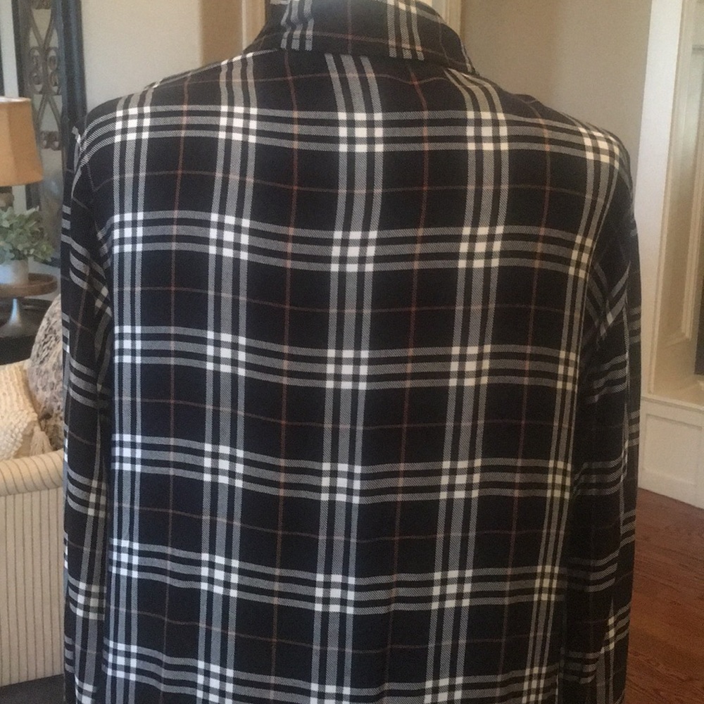 Sanctuary Plaid Buttondown 100% Rayon Top NWOT - Picture 12 of 15